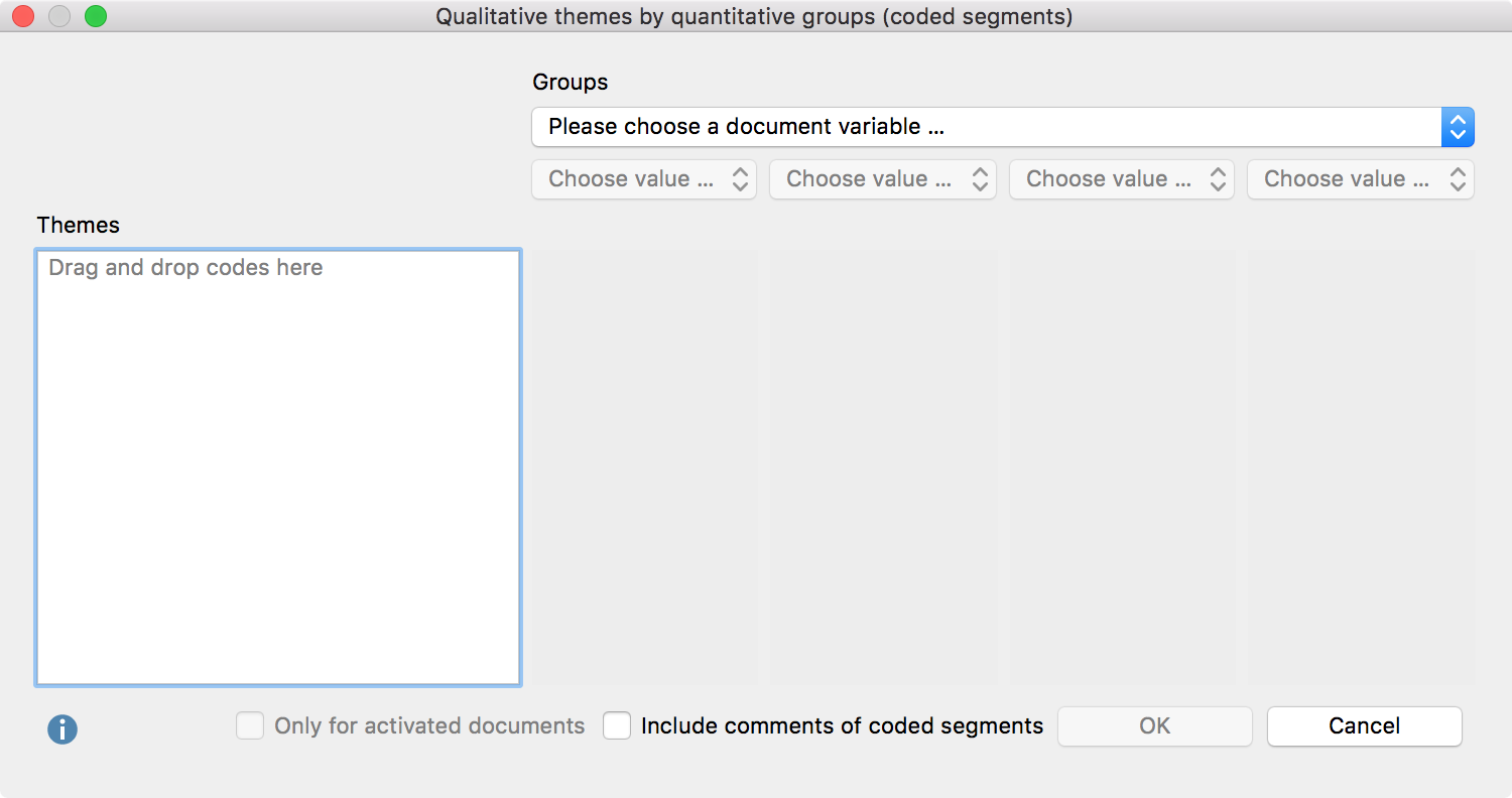 Creating a joint display “Qualitative themes by quantitative groups” Creating a joint display “Qualitative themes by quantitative groups”