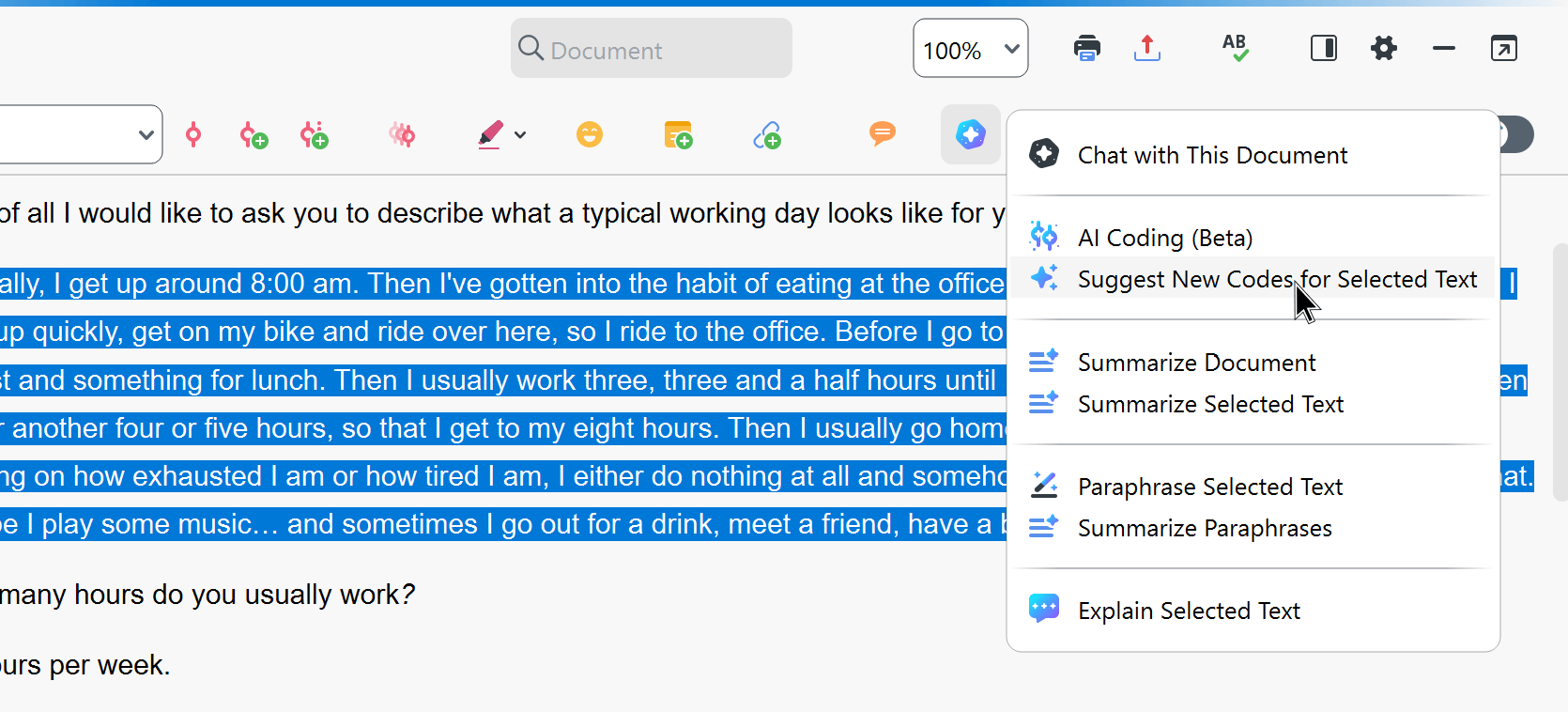 Get new code suggestions via the 'Document Broswer' toolbar Get new code suggestions via the 'Document Broswer' toolbar