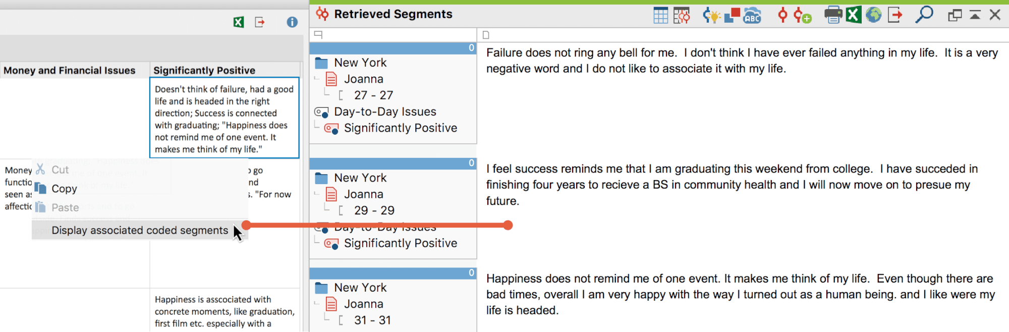Interactive cells in the Summary Table Interactive cells in the Summary Table